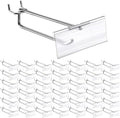 Thyle 100 Pcs Metal Scan Hook with Label Holder for 1/8" to 1/4" Pegboard, Peg Board Hooks with Price Tag, Pegboard Wall Accessories for Home Garage Retail Display Supplies (6 Inch) by Thyle