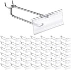 Thyle 100 Pcs Metal Scan Hook with Label Holder for 1/8" to 1/4" Pegboard, Peg Board Hooks with Price Tag, Pegboard Wall Accessories for Home Garage Retail Display Supplies (6 Inch) by Thyle