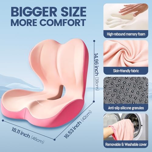 Memory Foam Seat Cushion for Office Chair and Car Seat - Image 3