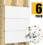 Spampur Peg Board, 6 Pack Metal Pegboard Panels with 50 Hooks - Image 3