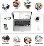 24 x 48 Inches Clear Desk Cover Protector Multifunctional Office Desk Pad Mat Blotter Plastic Table Cover Desktop Protector PVC Table Pad for Writing Desk Dining Coffee Table with Mouse Pad - Image 5