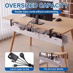 Chumia Under Desk Cable Management Tray No Drill, Beige, 48 Inch - Image 3