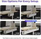 Ascrono Original Under Desk Cable Management Tray, White, 53.9" - Image 4