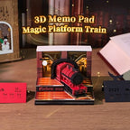3D Calendar 2027, Tear-Away Desk Calendar, Paper Art Memo Pad, LED Light (Magic Train) - Image 3
