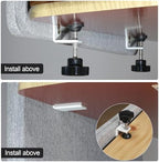 Desk Privacy Panel 24" x 48" Table Privacy Panel Acoustic Partition Noise Visual Isolate Table Divider Panel with Clamp for Student Study Reception Area Office Library(24" x 48") - Image 3
