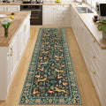 DUKINO 2x8 Washable Runner Rug, Non Slip Animal Kitchen Runner Rug, Black by DUKINO