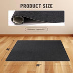 Office Chair Mat - for Hardwood Floors, Large Non-Slip Easy-Clean Floor Protection Blanket (Black, “60 x 48in”). - Image 5