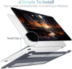 MEEgoodo for MacBook Air 13.3 inch Case 2021 2020 2019 2018 A2337 M1 A2179 A1932, Laptop Shell for MacBook Air M1 with Keyboard Webcam Cover & Trackpad Film & Type C Adapter,Fantasy Night Landscape - Image 4