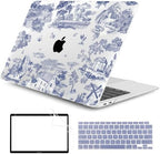 DONGKE Case for MacBook Air 13 Inch (2021-2018 Models A2337 M1/A2179/A1932), Toile Pattern Hard Shell Case with Keyboard Protector, Compatible with Retina Display and Touch ID by DONGKE