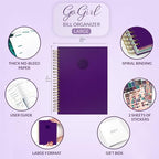 GoGirl Budget Planner & Monthly Bill Organizer with Pockets, Purple - Image 2