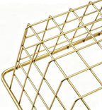 3 Pack Large Wire Baskets, Sturdy Gold Wire Basket, Metal Gold Basket for Organizing Kitchen, for Food Pantry Home Office Desk Shelf Bathroom Bedroom (14.2 x 11.1 x 6.3 inch) - Image 6