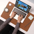Nekmit Leather Desk Blotter Pad 24 x 14 Inches, Flat, Non-Slip, Waterproof, Brown - Image 6