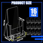 Wenqik Acrylic Brochure Holder with Business Card 4.1 Inch Rack Card Holder Pamphlet Display Stand Organizer for Menu Flyer Magazine Office Booklets(16 Pcs) - Image 2