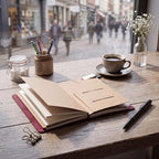 Thenshop Traveling Refillable Leather Journal Notebook, Purple, Stand Size - Image 4
