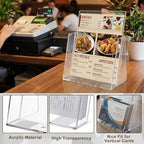 Hillban 10 Pcs 8.7" X 9.2" X 3" Vertical Acrylic Business Card Holder - Image 3