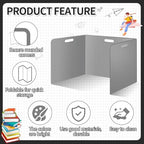 24 Pcs Desk Dividers for Students Plastic Durable and Waterproof Privacy Folders Shields Test Dividers with Classroom Privacy Boards for School Study Teacher Supplies (24pcs Grey) - Image 3