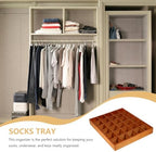 ULTECHNOVO Wooden Sorting Tray Grid Display Wood Divided Organizer Brown Finished Section Box (30 Compartments,15. 72x13. 17x1. 97 Inch Each Tray) - Image 5