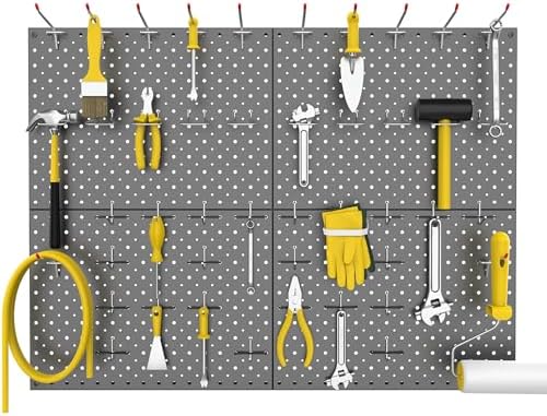 WALMANN 4-Pack 12"x16" Metal Pegboard Panels, Tool Organizer Pegboard - Image 2