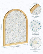 Floral Fabric Bulletin Board with White Criss-Cross Ribbons - Image 2