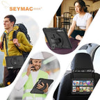 SEYMAC stock Case for Samsung Galaxy Tab S10 FE+ Plus 5G Tablet Case 13.1'' Protective with Screen Protector, Pen Holder, 360 Rotate Stand, Hand Strap, Shoulder Strap, Black1 - Image 6