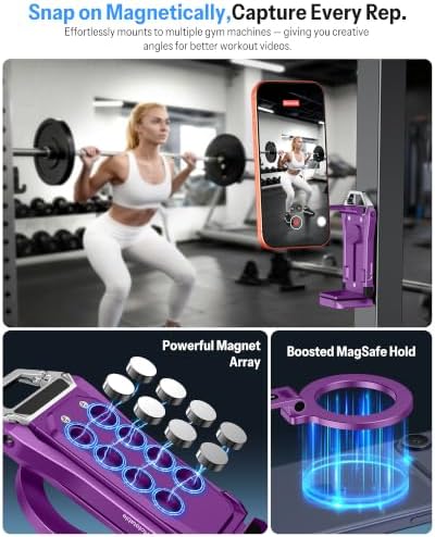 OMOTON TP02-Pro 5 in 1 Magnetic Phone Holder for Vlogging Essentials Purple - Image 2