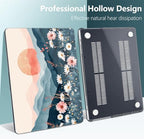DONGKE Compatible with MacBook Pro 16 Inch Case (2026-2021 Release, M5 M4 M3 M2 M1 Pro/Max Chip), Plastic Hard Shell Cover with Keyboard Cover & Screen Protector for MacBook Pro 16", Sun & Daisies - Image 4