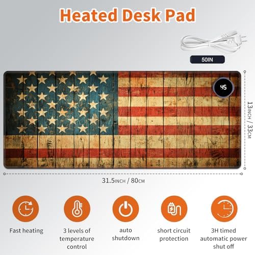 Heated Desk Pad & Mouse Pad, 3 Heat Levels, 3-Hour Auto Shut-Off - Image 2