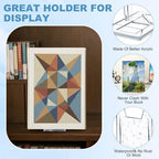 Hushee 15 Pack Acrylic Book Stand for Display Adjustable Clear Book Display Holder Easel Rack Stand for Home Office Back to School Library Bookshelf Comic Album CD Magazine Postcard Artworks - Image 4