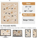 DUKINO 8x10 Area Rug, Washable Dog Rugs for Living Room Soft, Beige Yellow - Image 2