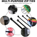 Zip Ties 8 inch, 5000 Pack Black Zip Ties, Self-Locking Nylon Cable Ties with 40 lbs Tensile Strength,Wire Ties for indoor and outdoor use. - Image 6