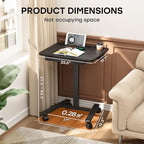 Small Mobile Standing Desk with Drawer, 23.6" x 19.7" Top - Image 2