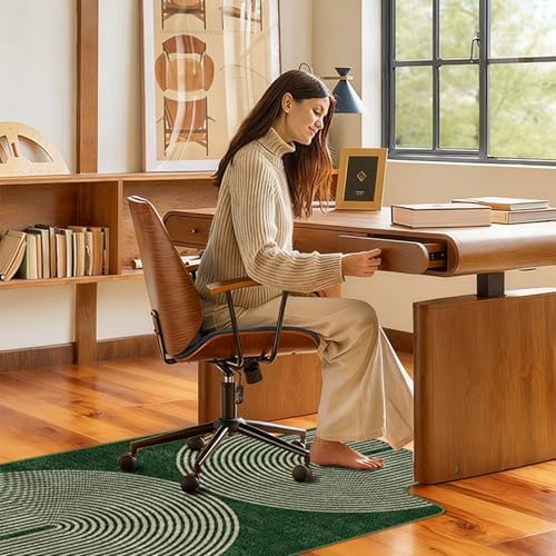 Office Chair Mat for Hardwood Floor & Tile Floor,48"X 60"-Convex Geo Green - Image 5