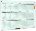 TSJ OFFICE Glass Calendar Whiteboard - 48" x 36" Yearly Planner for Wall by TSJOFFICE-WipeCleanThinkGreenWorkSmart