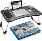 Slendor Foldable Lap Desk with Cup Holder for Bed, Couch, Floor by Slendor