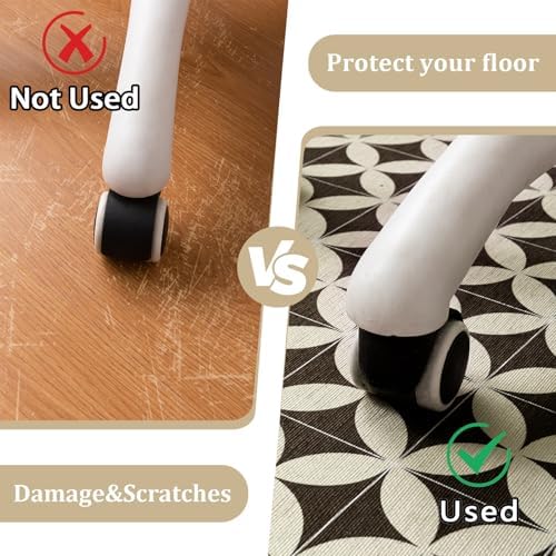 Office Chair Mat for Hardwood Floor, 60"x45" Easy Glide Computer Desk Mat Protector for Rolling Chair Under Desk Rug Nonslip Backing, Machine Wash, (Modern) - Image 4