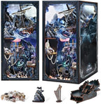 MiniCity Book Nook Kitwith Dust Cover and LED Light, 3D Wooden Puzzle Bookend Bookshelf Insert Decor for Teens and Adults (The Song of Sirens) by MiniCity