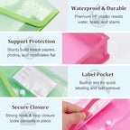 CUTHOLLOW Plastic Expandable File Organizer Folder(No Divider), 18Pcs Waterproof Transparent Document Holder Storage for Receipt/Paper/Bill/Taxes/Letter, Easy to Label A4 Size for School Office Home - Image 3