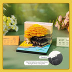 3D Calendar 2027,3D Art Calendar Memo Pad 2027,Time Piece calendars 2027,3D Paper Art Notepad,Four Seasons Tree Desktop Decoration,New Year,Christmas Gift (Four Seasons Tree（Yellow）) - Image 4