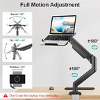 MOUNT PRO Laptop Arm Mount for Desk, Fits Max 17" Notebook and 32" Monitors - Image 3