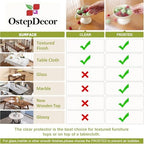 OstepDecor 30 x 50 in Clear Table Protector 1.5mm Thick Plastic Table Cover - Image 6