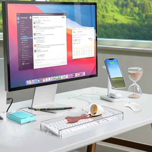 WINFFOR Acrylic Keyboard Cover Protector - Mechanical Keyboard Dust Cover Computer Keyboard Cover Keyboard Protector Fits 17'' Keyboard (Crystal Clear) - Image 2