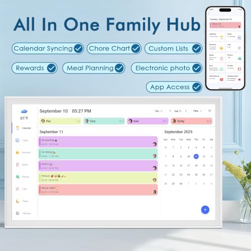 27" Digital Calendar Max – Smart Wall Family Organizer with IPS Display - Image 6