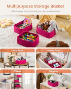 KALLAX Small Woven Storage Basket for Organizing, 13.5x9.5x5 inches, 3 Pack - Image 3