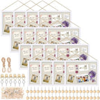 Teling 16 Pack Wood Bulletin Boards with Linen 12''x 16'' Cork Board for Walls with 160 Pushpin Decorative Wood Framed Display for School Office Home Decor (White) by Teling