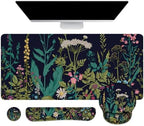 Large Desk Mat, Mouse Pad with Wrist Support, Keyboard Wrist Rest Set by Lateefah