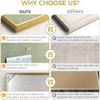 SELEAD Linen Bulletin Board 48” x 24” - Golden Aluminum Frame, Green Fabric - Image 5