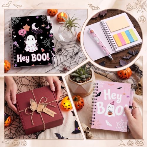 Halloween Notebooks with Pens Bulk, 24 Sets, 5.5 x 4.7 Inch, Pink - Image 6