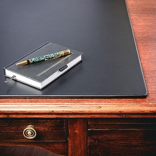 Dacasso Black Leather Desk Mat/Desk Protector/Gaming Pad/Mouse Pad/Desk Pad, 24 x 19, PR-1019 - Image 6
