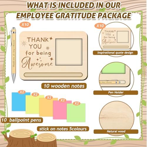Dispowreath 10 Set Employee Christmas Appreciation Gift Sticky Note Holder - Image 3