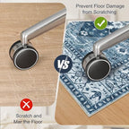 Anidaroel 5x7 Chair Mat for Hardwood Floor, Desk Mat for Chair, Office Floor Mat, Anti-Slip Rolling Chair Mat for Hardwood, Low Pile Carpet Protector Floor Mat, Blue - Image 6